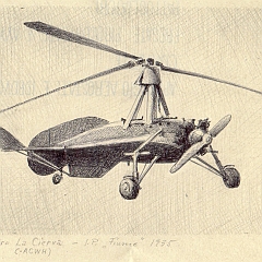 1935 - Autogiro La Cierva - Incrociatore 'Fiume'